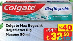 COLGATE MAX BEYAZLIK DİŞ MACUNU 50 ML